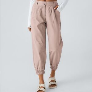 HALARA Dusty Rose 100% Cotton Cropped Jogger Pants